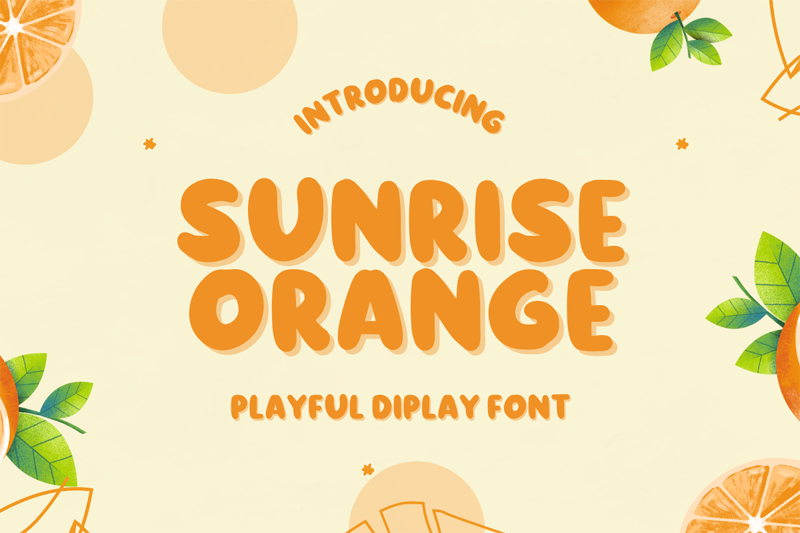 Sunrise Orange Font