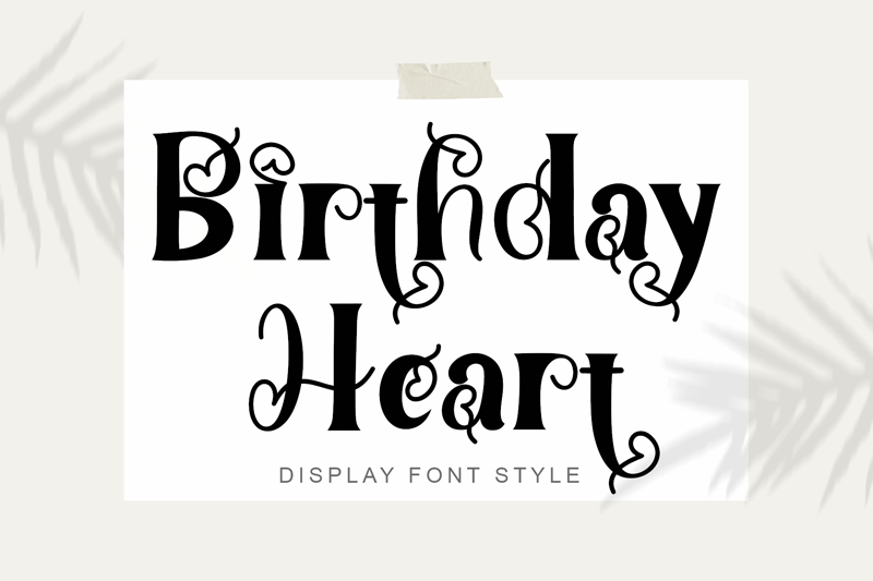 Birthday Heart Font