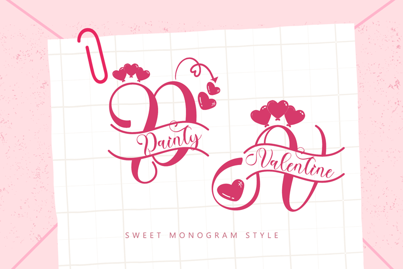 Dainty Valentine Monogram Font