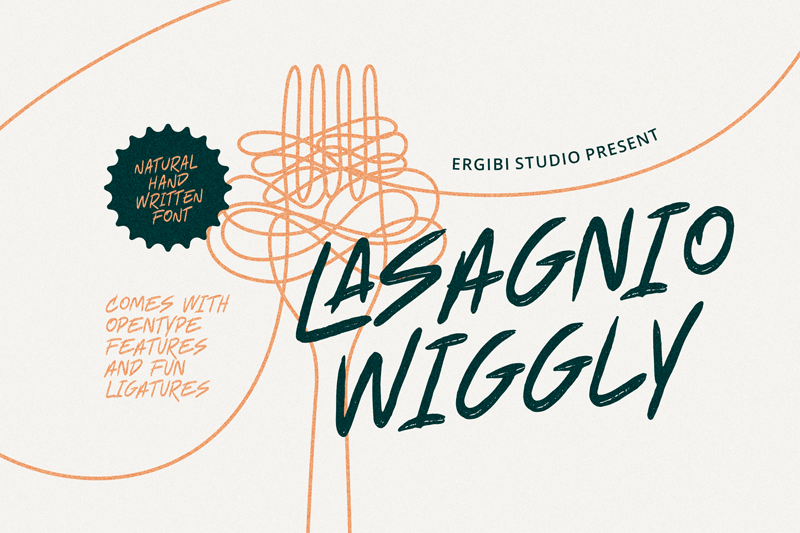 Lasagnio Wiggly Font