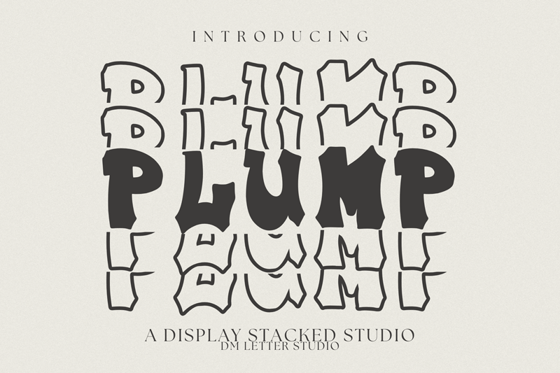 Plump Stacked Font