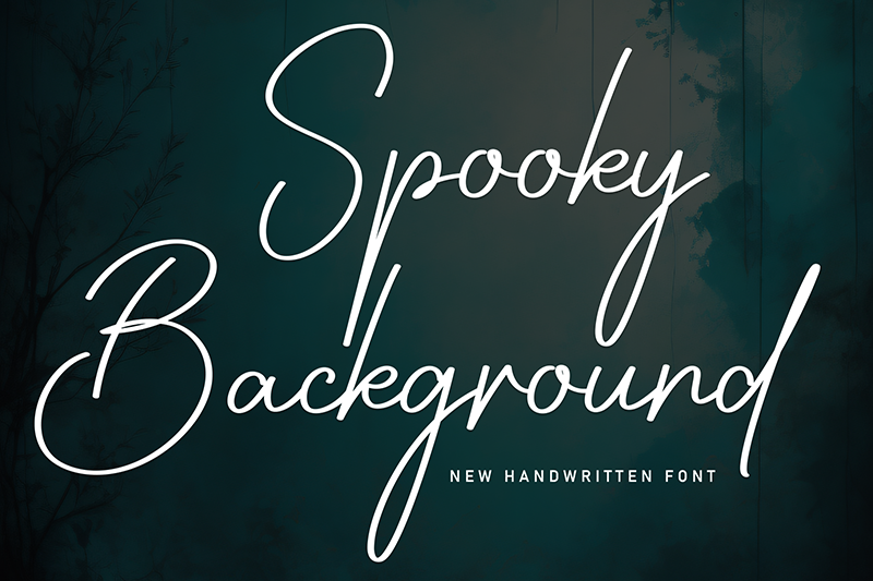Spooky Background Font