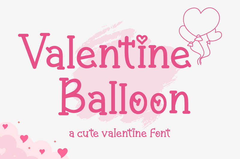 Valentine Balloon Font