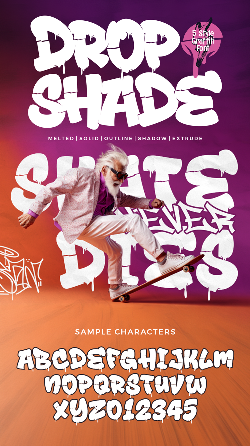 Drop Shade Font