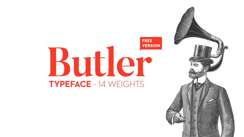 Butler Stencil Font