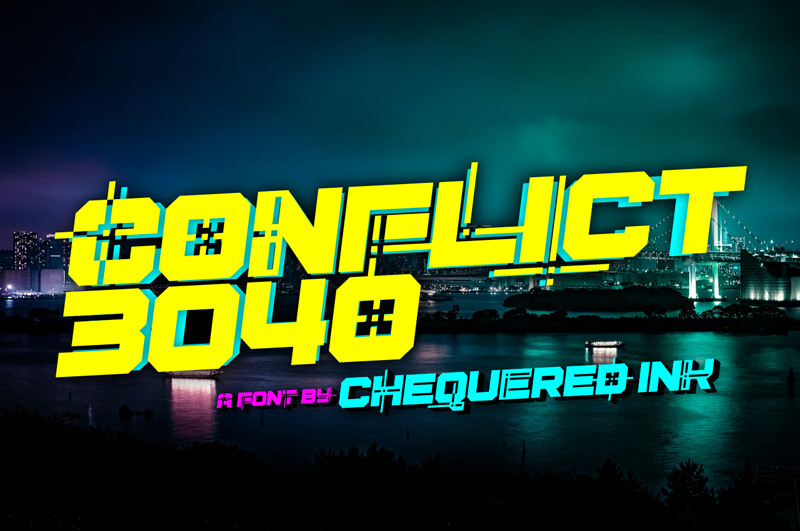 Conflict 3040 Font