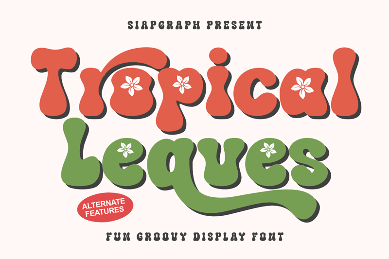 Tropical Leaves Font