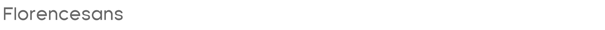 Sample characters Florencesans Font
