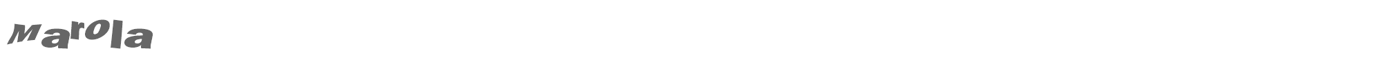 Sample characters Marola Font