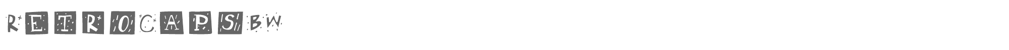Sample characters RetroCaps Font