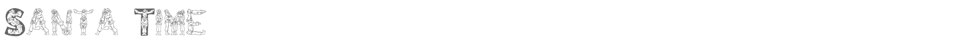 Sample characters Santa Time Font