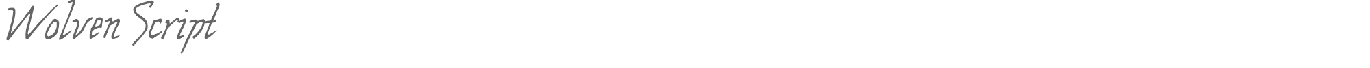 Sample characters Wolven Script Font