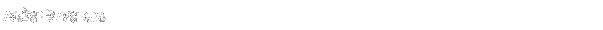 Sample characters Alphapix Font