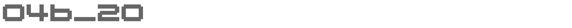 Sample characters 04b_20 Font