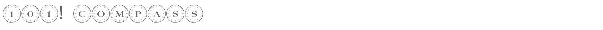 Sample characters 101! Compass Font