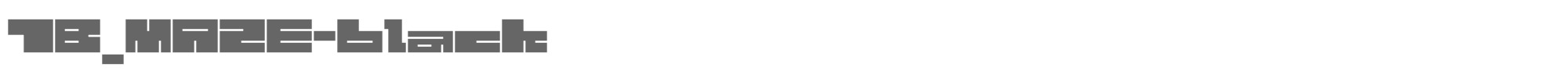 Sample characters 1B Maze Font