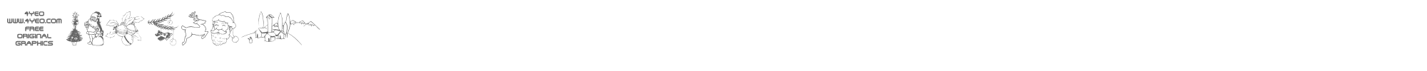 Sample characters 4YeoXmas Font