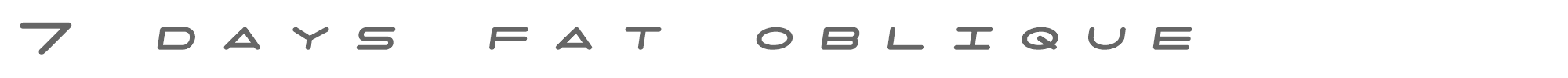 7 Days 7daysfatoblique.ttf font preview