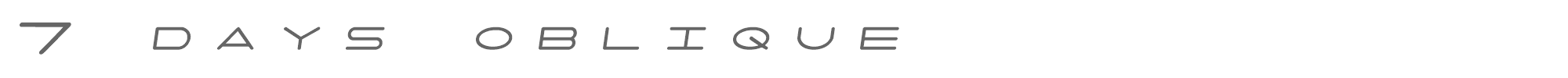 7 Days 7daysoblique.ttf font preview