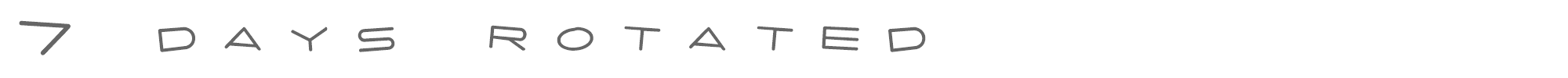 7 Days 7daysrotated.ttf font preview