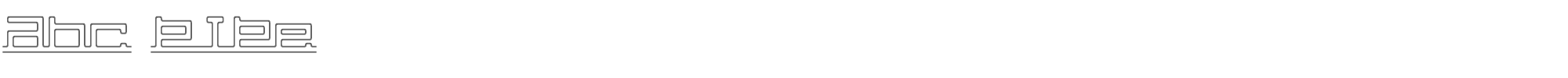 Sample characters ABC, pipe Font