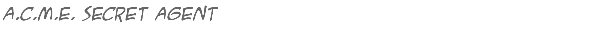 ACME Secret Agent acmesai.TTF font preview