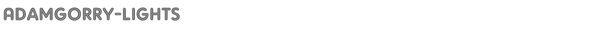 Adam Gorry adam_gorry_lights.otf font preview