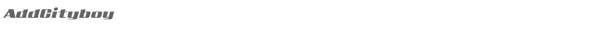 Add City Boy ADDCN___.TTF font preview