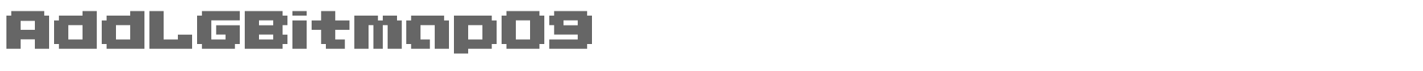 Sample characters AddLGBitmap09 Font