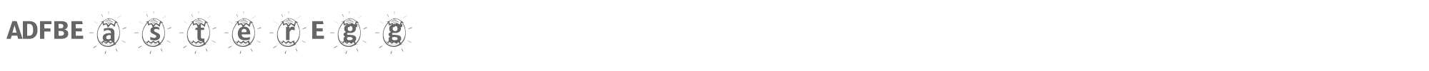Sample characters ADFB Easter Egg Font