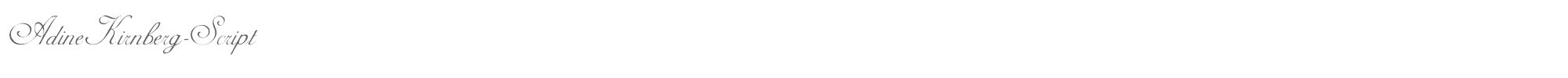 Sample characters AdineKirnberg Script Font