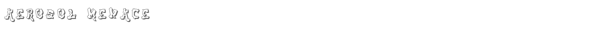 Sample characters Aerosol Menace Font