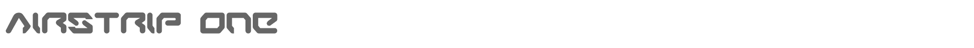 Sample characters Airstrip One Font