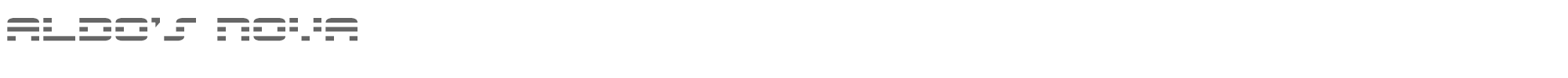 Aldo's Nova ALDO6.TTF font preview