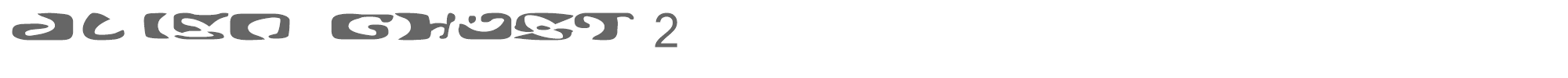 Sample characters Alien Ghost 2 Font