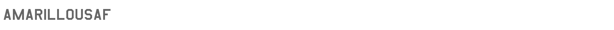 Sample characters Amarillo USAF Font