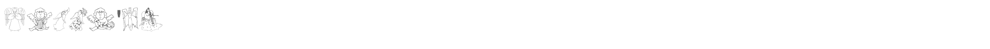 Sample characters Angel'Os Font