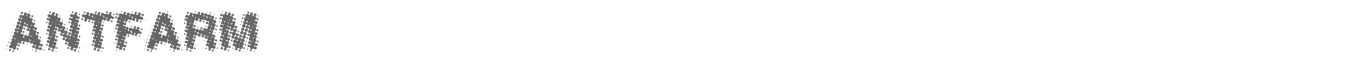 Sample characters Antfarm Font