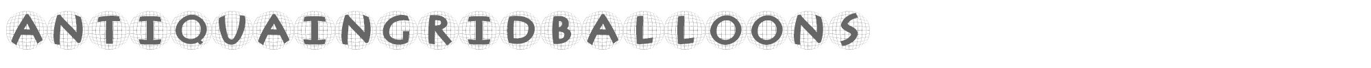 Antiqua In Grid AntiquaInGridBalloons.ttf font preview