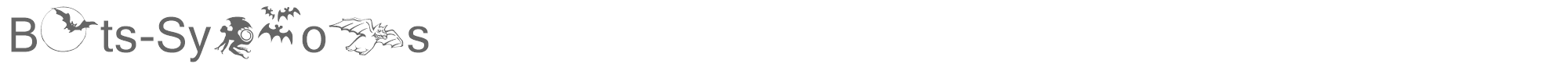 Sample characters Bats Symbols Font