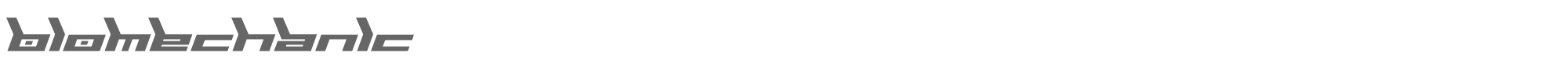 Biomechanic BIOMECHA.TTF font preview