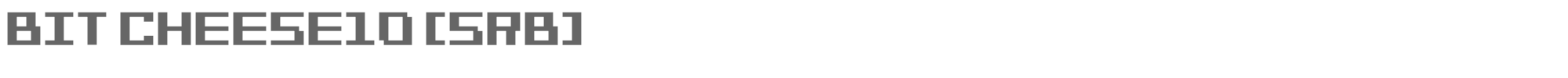 Sample characters Bit Cheese 10 Font