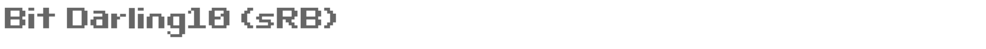 Sample characters Bit Darling 10 Font