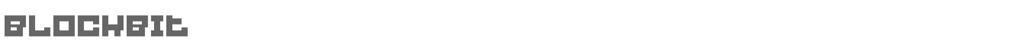 Sample characters Blockbit Font