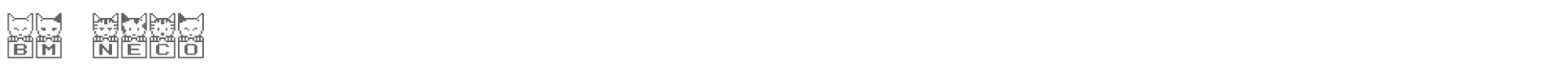 Sample characters BM Neco Font