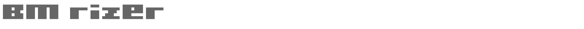 Sample characters BM Rizer Font