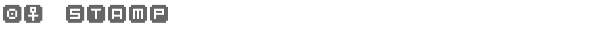 Sample characters BM Stamp Font