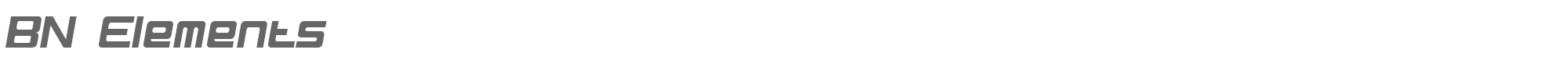 Sample characters BN Elements Font