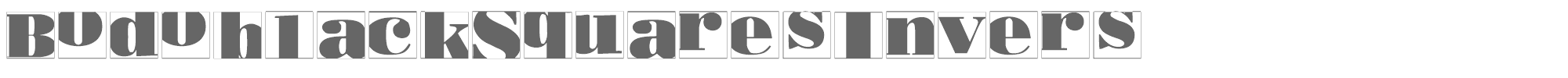 Bodoblack Squares BodoblackSquaresInvers.ttf font preview