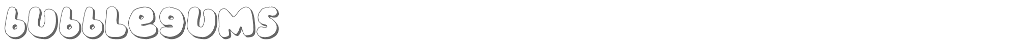 Bubblegums BUBBLEGUMS.TTF font preview
